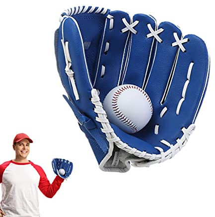 Baseballhandschuhe, Sporthandschuhe aus PU-Leder, gepolstert, Palm Catcher 's Mitt für Jugendliche, professionelle Erwachsene Pacienjo