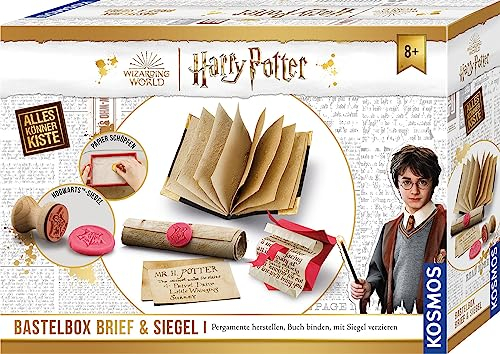 Kosmos 604639 Harry Potter Brief und Siegel, Papierschöpfrahmen, Original Hogwarts™-Wappen für Siegel, Harry Potter Bastelset für Kinder und Erwachsene, Harry Potter Geschenke und Merch