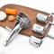 ZPSHYD Hand Crank Stainless Steel Rotary Cheese Grater Set - with Coarse Grater/Fine Grater/Slice Drum Grater - for Parmesan Cheese,Garlic and More