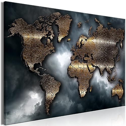 B&D XXL - Acrylglasbild Abstrakt Kontinente, Schlafzimmer, Wohnzimmer | Hochwertige Leinwand, sofort aufhängbar, ideal fürs Wohn- oder Schlafzimmer, wasserfest und lichtecht, langlebig, stilvoll