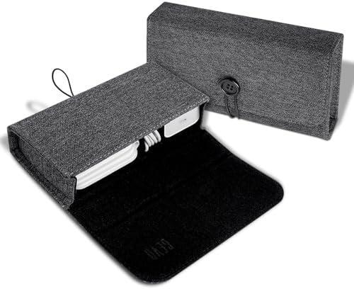 Travel Case for UCOMX Nano/Hicober/Iseyyox/RTOPS 3 in 1 Wireless Charger/for Apple MagSafe Duo, Foldable Magnetic Charging Station Storage Holder Case for Fast Charge Pad Cable and Adapter (Case Only)