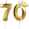 Geburtstagskerzen Zahlen mit Krone 70, 5cm 3D Gold Geburtstagskerzen, Geburtstag Kerzen,Kerzen Geburtstag,Tortenaufsätze Kuchen Topper Dekoration Hochzeit Geburtstag Jubiläum Feier Lieferungen(70）