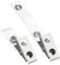 Uniclife 50 clip per badge in metallo con cinghie in PVC trasparente, porta badge a doppio foro e clip a scatto resistenti per etichette con nome