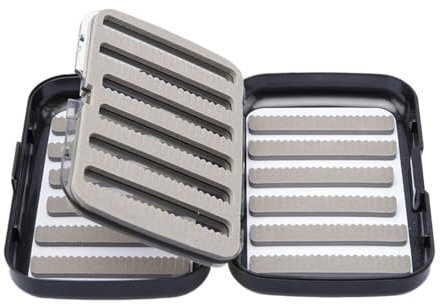 Boîte Double Face Pour Pêche à la Mouche avec Séparateurs et Accessoires pour la Pratique en Plein Air - 12,5×9×3,5cm