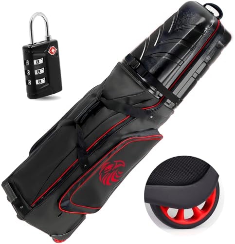 Yamato Oversized Golf Travel Bag Hard Shell with Wheels & TSA Lock Upgrade Golf Travel Case For golf clubs accessory Large Travel Bags Great Golf Gifts