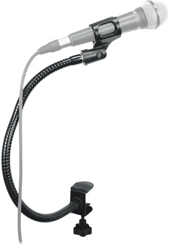 Rockville GN20 20 DJ Gooseneck Microphone Stand, Clamps to Any Table or Stand