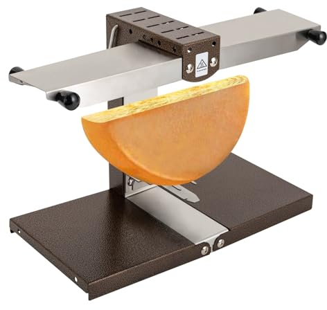 COUCHO Máquina for derretir Queso Raclette, máquina for derretir Queso eléctrica Comercial de 900 W, Parrilla Plegable for Calentador de Queso con ángulo de 90 ° Ajustable for Restaurante en casa