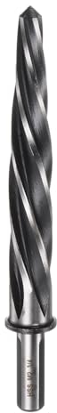 sourcing map Taper Chucking Reamer 3/4 M2 High Speed Steel Spiral Flutes Bridge Reamer Bit with 1/2 Shank for Metal Alloy Aluminum Wood Plastic Hole Reaming