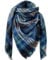 DELEY Retro Damen Tartan Schal weicher karierter karierter Schal Wickelschal Decke Schals Blau