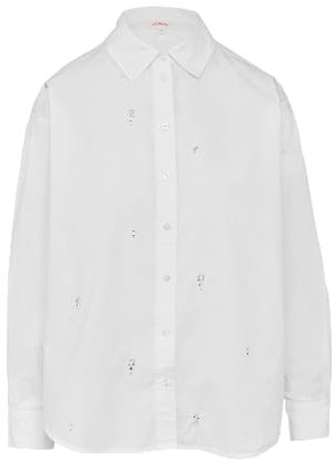 s.Oliver Baumwollbluse mit Schmucksteinen