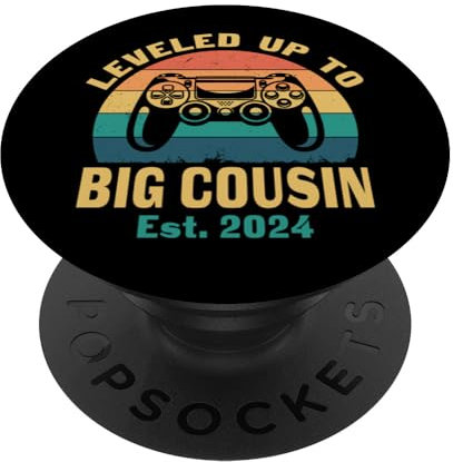 Livellato fino al grande cugino 2024 Gaming Gamer PopSockets PopGrip Intercambiabile