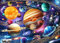 Puzzle 1000 Teile für Erwachsene,Puzzle farbenfrohes Legespiel-Planeten des Sonnensystems-Geschenke