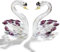 Movdyka Crystal Swans 2Pcs Wedding Gifts for Couples Glass Swan Animal Figurines Anniversary Special Presents for Partners Home Decor Ornaments for Living Room (Purple)
