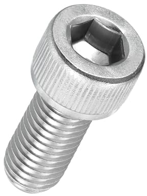 Kozelo 20 Stück Zylinderschrauben mit Innensechskant - [M10-1,5 x 25mm] 304 Edelstahl Vollgewinde Innensechskantschraube für Elektromotor 3D-Drucker Lüfter Motorenaustausch, Silber