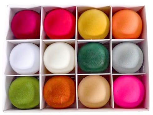 12 bunte beflockte Weihnachtskugeln, 6 cm, Weihnachtsdekoration zum Verschenken und individuellen Gebrauch