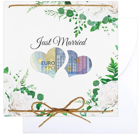 Hochzeitskarte Geldgeschenk Hochzeitsgeschenke für Brautpaar, mit Umschlägen, Geld zur Hochzeit Schön Verpacken, Originelle Hochzeitsgeschenk Geld,Personalisierte Hochzei Geldgeschenk Glückwunschkarte