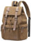DTGN Mochila de lona vintage para hombres y mujeres, mochila casual duradera con detalles de cuero, se adapta a la universidad, trabajo, viajes y al aire libre, marrón, Azul