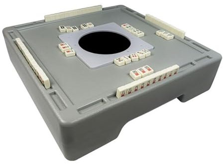 Mahjong Tisch mit Fliesen Set - Tragbare Mahjong-Maschine für den Außenbereich, leicht und kein Strom erforderlich, perfekt für Camping, Partys und Strandaktivitäten