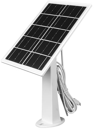Monokristalline Solarmodule 3.6W/6W/8W Solarpanel Für Akku Überwachungskamera Aussen, Type-C Solarmodul Kompatibel Mit Wiederaufladbaren Betriebene Kamera Solarmodul Mit 3 Meter Ladekabel