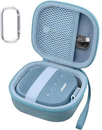 Aenllosi per Bose New SoundLink Micro Altoparlante Bluetooth Portatile 2ª Gen Custodia da Viaggio Rigida, Solo Custodia, Blu