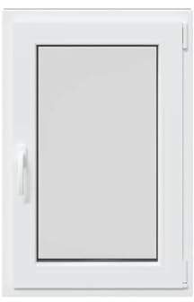 Gecheer Finestra per Seminterrato RISOR 60x80cm Anta Ribalta, Isolamento Termico e Acustico, PVC, Sicurezza e Protezione, per Stanze Sotterranee