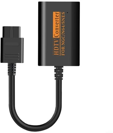 EXTRWORY Câble adaptateur convertisseur 1080p pour Nintendo 64 pour SNES pour GameCube Noir pour PAL NTSC Retro Gaming TV moniteur
