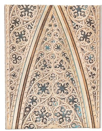 Paperblanks 12-Monatskalender 2025, Gewölbe des Mailänder Doms, Ultra, Vertikal, mit Klappumschlag