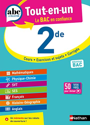 ABC Tout en un 2de - Toutes les matières Seconde 2026-2027 - Mathématiques, Physique-Chimie, SVT, SES, Français, Histoire-Géographie, Anglais