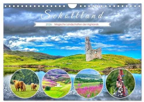 Schottland - Magische Landschaften der Highlands (Wandkalender 2026 DIN A4 quer), CALVENDO Monatskalender: Verzauberte schottische Highlands - Ein Kalender für Naturliebhaber (CALVENDO Natur)