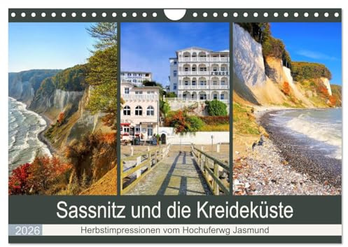 Sassnitz und die Kreideküste - Herbstimpressionen vom Hochuferweg Jasmund (Wandkalender 2026 DIN A4 quer), CALVENDO Monatskalender: Fotos der schönen Ostseite der Insel Rügen (CALVENDO Orte)
