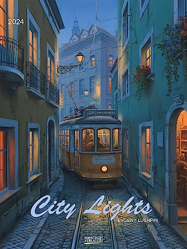 Citylights 2024: Großer Kunstkalender. Wandkalender mit stimmungsvollen Bildern von Evgeny Lushpin. Kunst Gallery Format: 48x64 cm