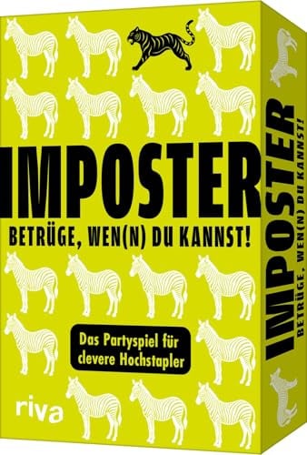 Imposter - Betrüge, wen(n) du kannst: Das Partyspiel für clevere Hochstapler | Das witzigste Wortspiel für jeden Spieleabend! Für Fans von Werwolf. Täuschung, Bluffs, lustige Rollen.
