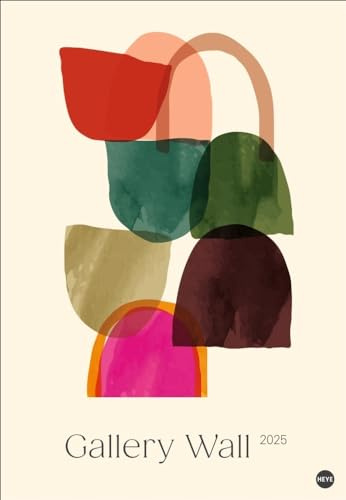 Gallery Wall Posterkalender 2025: Einzigartiger Wandkalender mit 12 modernen und minimalistischen Kunstwerken. Großer Kalender mit dekorativer Poster-Kunst in zeitgenössischem Design. 37x53,5 cm