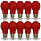 NCC-Licht 10 x LED Leuchtmittel Birnenform 3W = 25W E27 ROT Innen- & Außenbereich Party
