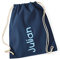 freitex Navy Turnbeutel/Gymsack/Sportbeutel mit Namen bedruckt
