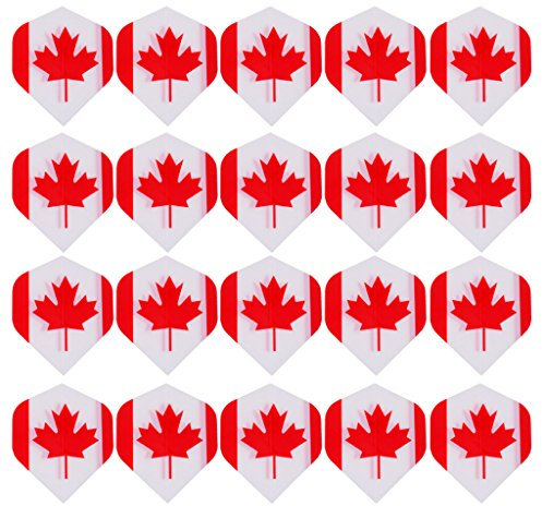 SM SunniMix 20 Pieces of Darts Flights for Professionals in The of A National Flag, Canada