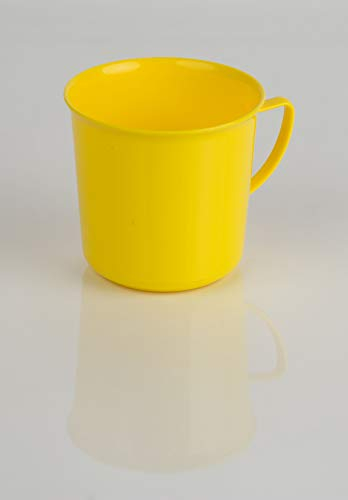 Tasse 330ml Henkelbecher Plastik Kunststoff gelb