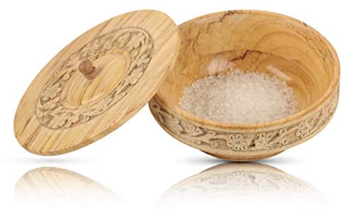 Beautiful Handmade 6 Decorative Wooden Snack Serving Bowl With Lid For Dry Fruits Chips Coffee Table Countertop Display Key Bowl Tableware Kitchen Living Room Home Decor Accents Dinnerware