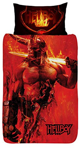 Hellboy Official Legendary AF' Single/Double Duvet Cover Reversible Bedding Set (Single Duvet Cover)