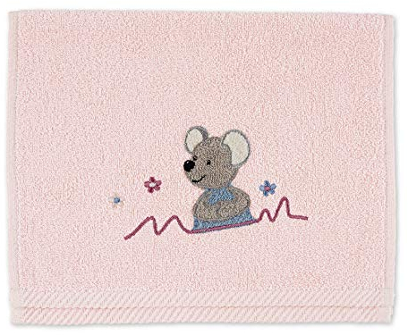 Sterntaler Kinderhandtuch Maus Mabel, Alter: ab 0 Monate, 50 x 30 cm, Zartrosa