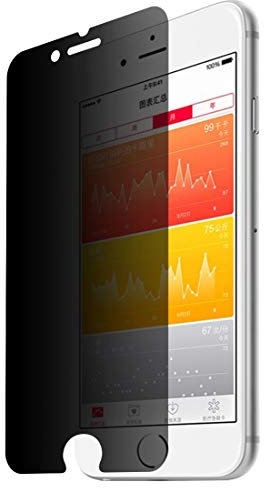Tempered Glass, Mobile phone tempered film 0.26mm 9H 3D Non-full Screen Highly Transparent Privacy Anti-glare Tempered Glass Film for iPhone 8 Plus & 7 Plus Anti Blue Light Screen Protector Film