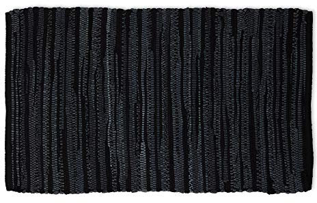 DII Chindi Home Collection Handgewebter mehrfarbiger Flickenteppich, Baumwolle, Schwarz, 80 x 51 cm (Rectangular), 5