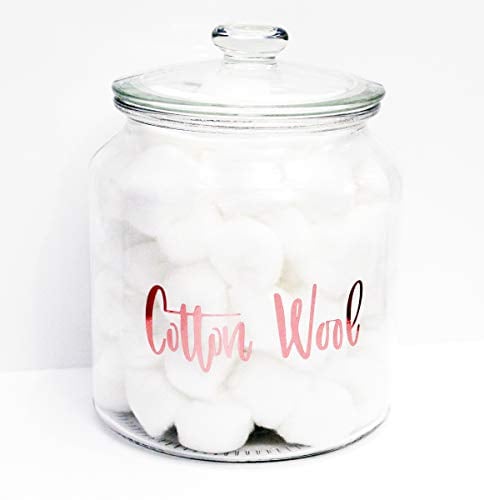 5 x Custom Personalised Chrome Bathroom Organisation Name Labels Stickers | Pantry Jars | Bins | Bottles | CONTAINERS | Boxes | Custom Edit| Hinch | Many Sizes | Rose Gold, Copper | Upto 14 chars