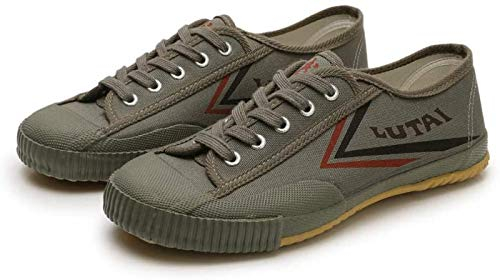 ZKHD Wu SHU Kung Fu Schuhe,Shaolin Monk Martial Arts Schuhe,Tai Chi Schuh Unisex Leinwand Anti-Rutsch-Mode Qigong Trainer,Green-47