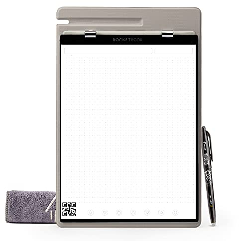 Rocketbook Orbit Legal Pad Letter – intelligenter wiederverwendbarer Rechtsblock – Grau, liniert/Punktraster