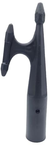 Glac Store® Schwarzer Kaufhaken aus robustem ABS-Kunststoff, Nylon, Haken für Mittelmeer, Schiff, Boote, Yacht, Kayak, Bohrung 30 mm