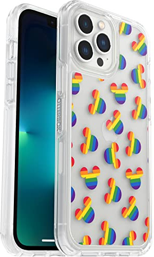 OtterBox iPhone 12 Pro Max and iPhone 13 Pro Max Symmetry Series Case - MICKEY PRIDE, ultra-sleek, wireless charging compatible, raised edges protect camera & screen