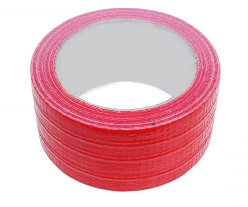 OPIROS Nastro Telato Americano Universale 50 mm x 25 metri Impermeabile Isolante Aderente Multi Superficie Resistente Rinforzato Prodotto Multiuso Riparazioni Fai Da Te (Rosso)