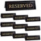 OLYCRAFT 10 Stück Schwarz Reserviert Tabelle Zeichen Acryl reserviert Zelt Zeichen Wasserdicht Doppelseitige Gast Reservierung Tabelle Zeichen für Hochzeit Meeting Sitzplatzreservierung - 15x4cm