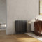 Heilmetz Anthracite Radiator Horizontal Radiators Designer Double Flat Panel Radiator Modern Heater Central Heating Radiator 600 x 608mm